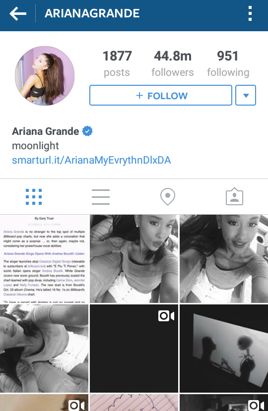 ariana grande is the fifth most popular instagram account with 44 8 million followers - who has most followers on instagram